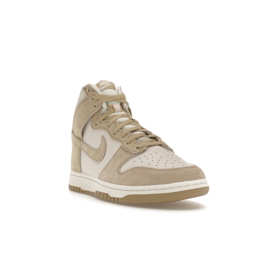 Кроссы Nike Dunk High Tan Suede White - мужская сетка размеров