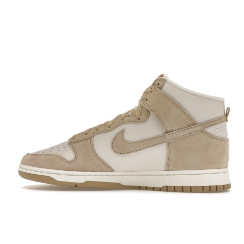 Кроссы Nike Dunk High Tan Suede White - мужская сетка размеров