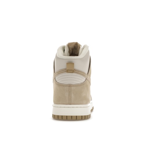 Кроссы Nike Dunk High Tan Suede White - мужская сетка размеров