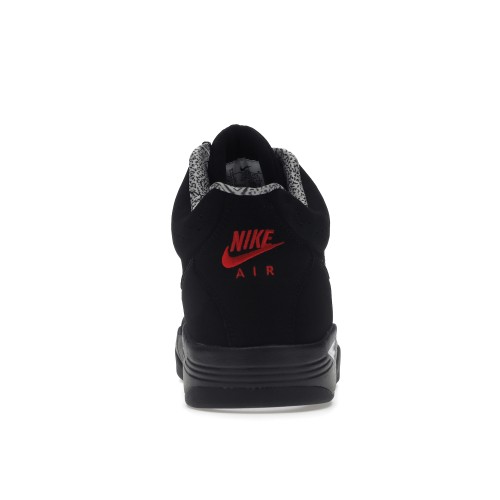 Кроссы Nike Air Flight Lite II Mid Black White Varsity Red - мужская сетка размеров