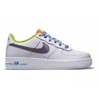 Подростковые кроссовки Nike Air Force 1 Low LV8 White Magma Orange (GS)