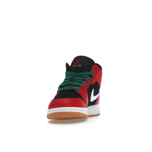 Кроссы Jordan 1 Mid SE Christmas (GS) - подростковая сетка размеров