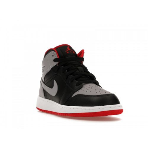 Air Jordan 1 Mid GS Bred Shadow - подростковая сетка размеров