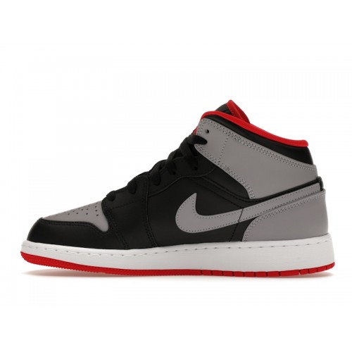 Air Jordan 1 Mid GS Bred Shadow - подростковая сетка размеров