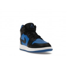 Подростковые Jordan 1 Mid Black Royal Blue (GS)
