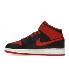 Подростковые Jordan 1 Mid Alternate Bred (2022) (GS)