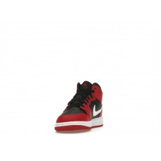 Подростковые Jordan 1 Mid Gym Red Black White (GS)
