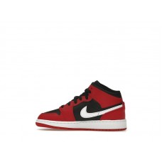 Подростковые Jordan 1 Mid Gym Red Black White (GS)