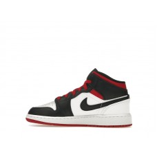 Подростковые Jordan 1 Mid Gym Red Black Toe (GS)