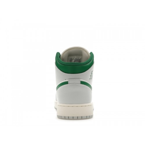 Air Jordan 1 Mid GS Summit White Pine Green - подростковая сетка размеров