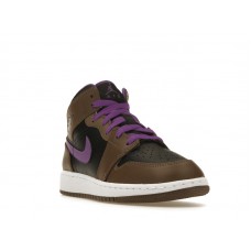Подростковые Jordan 1 Mid Purple Mocha (GS)