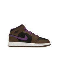 Подростковые Jordan 1 Mid Purple Mocha (GS)