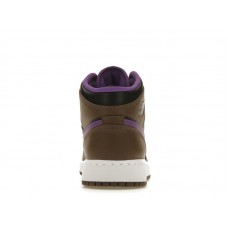 Подростковые Jordan 1 Mid Purple Mocha (GS)