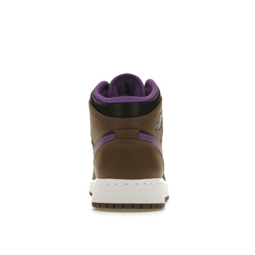 Кроссы Jordan 1 Mid Purple Mocha (GS) - подростковая сетка размеров