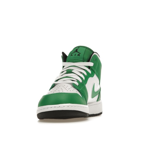 Кроссы Jordan 1 Mid Lucky Green (GS) - подростковая сетка размеров