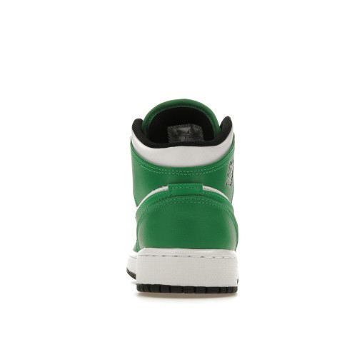 Кроссы Jordan 1 Mid Lucky Green (GS) - подростковая сетка размеров