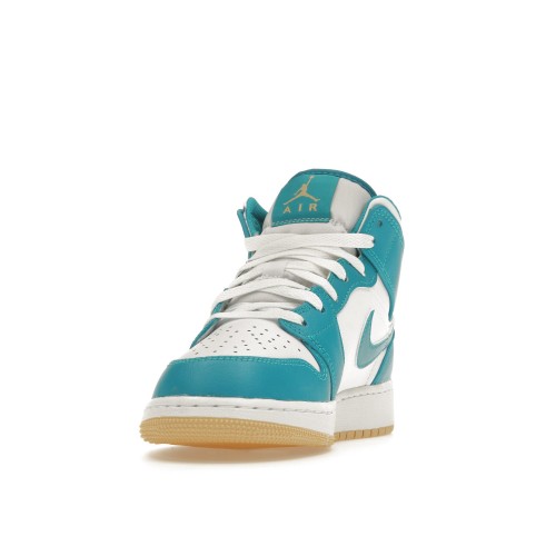 Кроссы Jordan 1 Mid Aquatone (GS) - подростковая сетка размеров