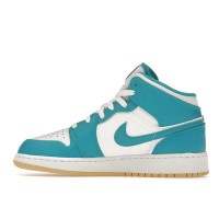 Подростковые Jordan 1 Mid Aquatone (GS)