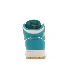 Подростковые Jordan 1 Mid Aquatone (GS)
