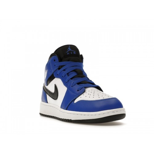 Air Jordan 1 Mid GS Game Royal - подростковая сетка размеров