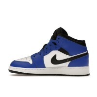 Подростковые Jordan 1 Mid Game Royal White Black (GS)