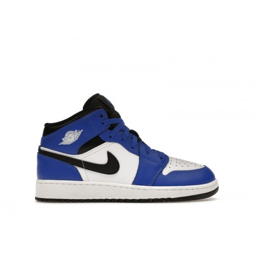 Air Jordan 1 Mid GS Game Royal - подростковая сетка размеров