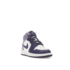 Подростковые Jordan 1 Mid White Sky J Purple (GS)