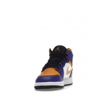 Подростковые Jordan 1 Mid Lakers (2022) (GS)