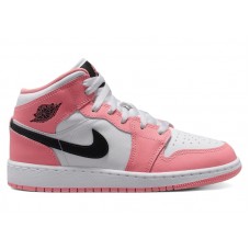 Подростковые Jordan 1 Mid Pink Gaze (GS)