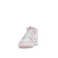 Подростковые Jordan 1 Mid Pink Foam Fire Red (GS)