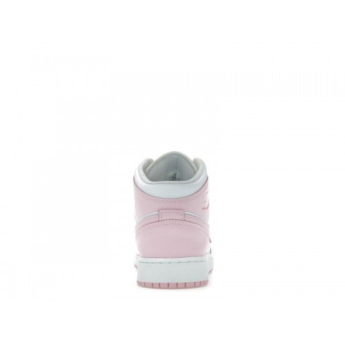 Air Jordan 1 Mid GS Pink Foam Fire Red - подростковая сетка размеров