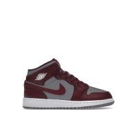 Подростковые кроссовки Jordan 1 Mid Cherrywood Red (GS)