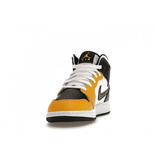 Air Jordan 1 Mid GS Yellow Ochre - подростковая сетка размеров
