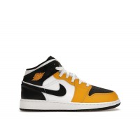 Подростковые Jordan 1 Mid Yellow Ochre (GS)