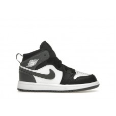 Детские Jordan 1 Mid Black White Iron Grey (PS)