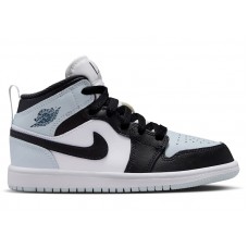 Детские Jordan 1 Mid Black Aura Squadron Blue (PS)