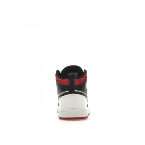 Air Jordan 1 Mid PS Gym Red Black Toe - детская сетка размеров