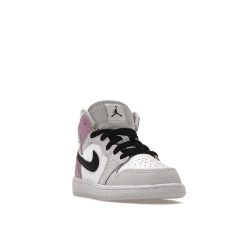 Кроссы Jordan 1 Mid Barely Grape (PS) - подростковая сетка размеров
