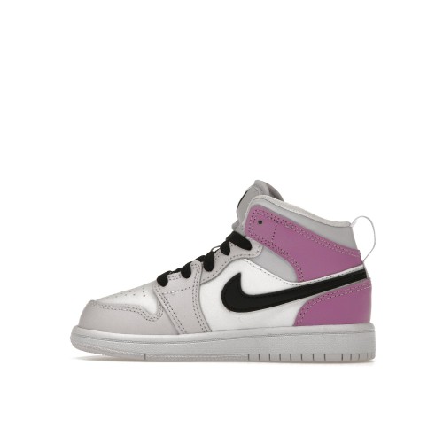 Кроссы Jordan 1 Mid Barely Grape (PS) - подростковая сетка размеров