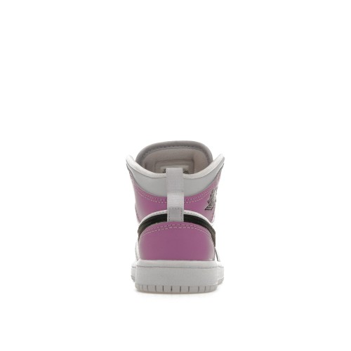 Кроссы Jordan 1 Mid Barely Grape (PS) - подростковая сетка размеров