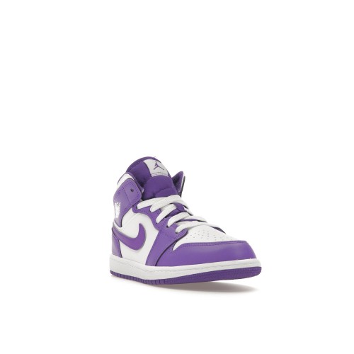 Кроссы Jordan 1 Mid Purple Venom (PS) - детская сетка размеров