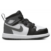 Малышам Jordan 1 Mid Black White Iron Grey (TD)