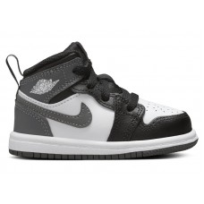Малышам Jordan 1 Mid Black White Iron Grey (TD)