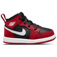 Малышам Jordan 1 Mid Black Gym Red (TD)