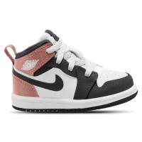 Малышам Jordan 1 Mid White Rust Pink Black (TD)
