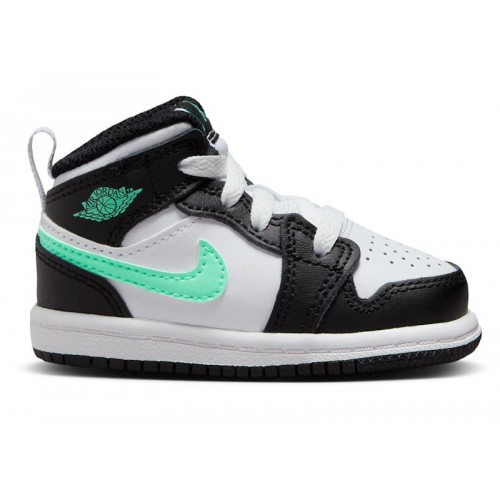 Air Jordan 1 Mid TD Green Glow - детская сетка размеров