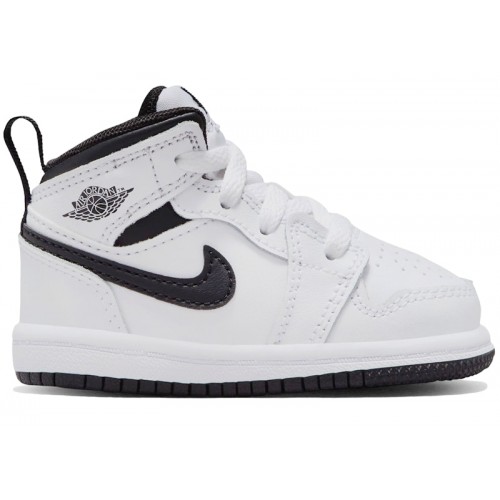 Air Jordan 1 Mid TD White Black - детская сетка размеров