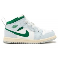 Кроссовки для малыша Jordan 1 Mid Summit White Pure Platinum Sail Pine Green (TD)