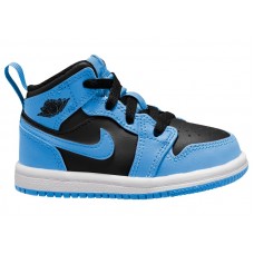Малышам Jordan 1 Mid University Blue Black (TD)