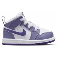 Малышам Jordan 1 Mid Dusty Amethyst White Court Purple (TD)